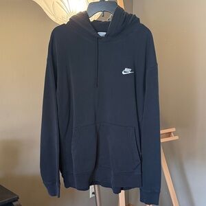 Nike Black Pullover Hoodie with White Swoosh